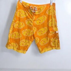 Rare Vintage Nike Orange Naruto Anime Naka Swirl Hybrid Board Cargo Shorts 34 M